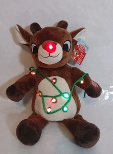 DanDee Rudolph the Red Nosed Reindeer Plush, Blinking Lights, Musical 14" Tall - Picture 1 of 15