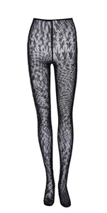 NWT Mugler X H&M HM Rhinestone Embellished Mesh Tights Black Star Size Medium - Picture 1 of 11