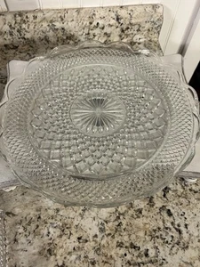 Vintage Scalloped Edge Torte Plate Wexford Brand by Anchor Hocking 14” - Picture 1 of 10