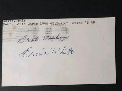 Ernie White (d.1974) Signed Autograph GPC Debut 1940 St. Louis Cardinals - Image 1 of 2