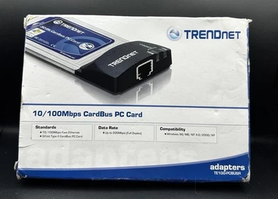 TRENDnet TE100-PCBUSR 10/100 Fast Ethernet PC Card-NEW IN BOX  (Version 2.xR) - Image 1 of 4