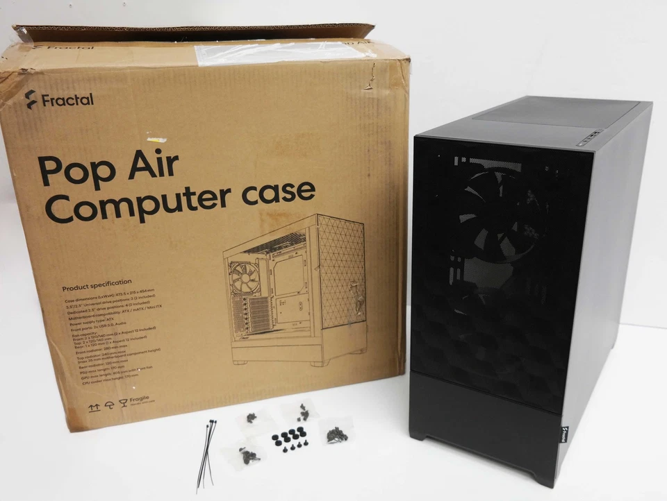 Fractal Design FD-C-POA1A-02 Mid Tower Pop Air Black Case - Image 1 of 4