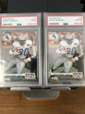 1992 Pro Set - Barry Sanders #13 PSA 9/8 Tough Grade. Read Description - Image 1 of 2