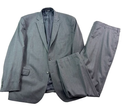 Jos A Bank 50L 46x34 2pc Pant Suit Gray Signature Collection Traditional Fit - Image 1 of 4