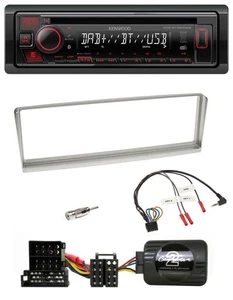Kenwood Lenkrad CD USB Bluetooth DAB Autoradio für Alfa Romeo 156 2002-2003 silb - Bild 1 von 8