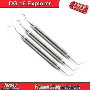 Endodontic Explorer DG 16 Juego de 3 sondas de diagnóstico de mango hueco laboratorio dental - Imagen 1 de 4