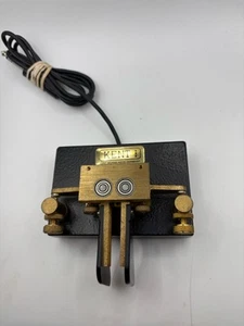 Kent Twin Lever Paddle Morse Code Key 20WPM Used Ham Radio Accessory - Zdjęcie 1 z 6