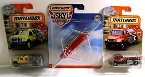 Matchbox Wildland Fire Forest Service Helicopter Chopper Engine Tanker Truck Lot - Bild 1 von 3