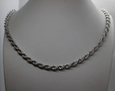 COLLANA FUNETTA ARGENTO RODIATO UNISEX CM 50 GR. 17,50 EXPLOIT - Immagine 1 di 4