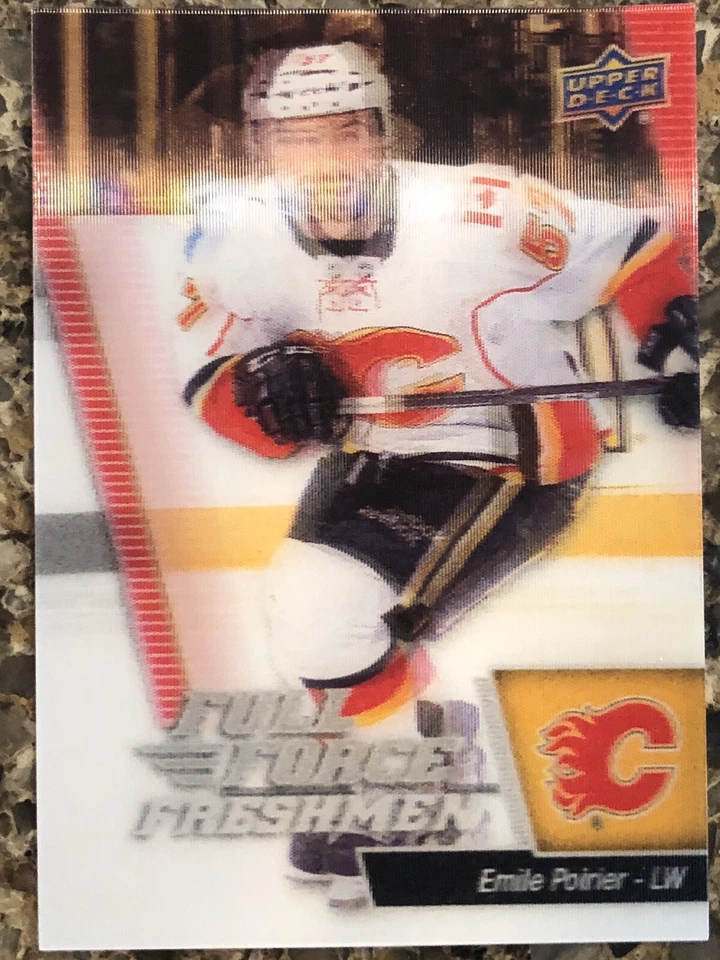 Emile Poirier 2015-16 Full Force Freshman 3D Rookie RC #106 Calgary Flames - Image 1 of 1