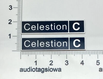 Par de parrillas de altavoz Celestion C insignia logotipo emblema aluminio Foto 1 de 4