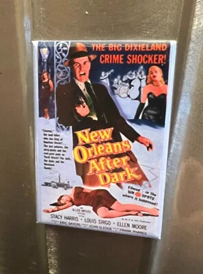 NEW ORLEANS AFTER DARK 1950s Crime Movie Poster MAGNET 2x3" Refrigerator Locker - image 1 of 3