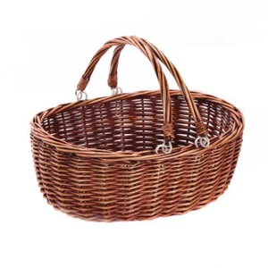 Wicker Picnic Baskets with Handles.. Brown - Picture 1 of 7