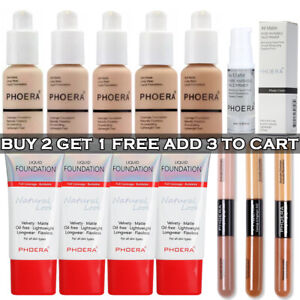 PHOERA® Liquid Foundation Concealer Full Coverage Makeup Matte Brighten Bronzer