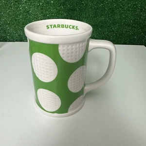 Starbucks Coffee Mug Green Golf Ball Etched Dimples Green 16 oz Dad Father Gift - Picture 1 of 13