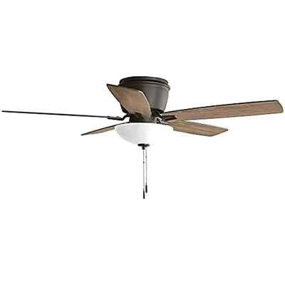 Hampton Bay Melrose 52 in. Indoor LED Hugger Bronze Dry Rated Ceiling Fan - Image 1 of 4
