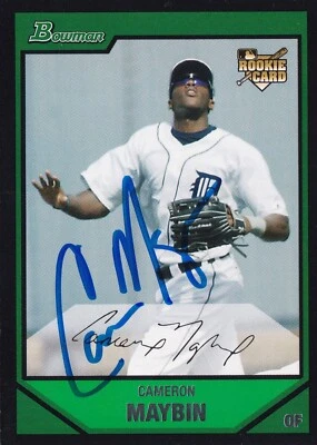Cameron Maybin Signed 2007 Bowman Draft Rookie Baseball Card #BDP12 RC Autograph - Image 1 of 4
