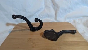 Farmhouse Cast Iron black wall hooks - Picture 1 of 1