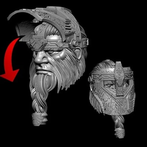 Cabeza personalizada Bjorn Ironhammer the Dwarf para Legiones Míticas y otras figuras de acción - Imagen 1 de 1