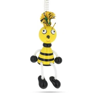 Biene Holzpuppe auf Feder 6 cm - Bild 1 von 1