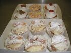 PACK OF 12 HOME MADE MIXED BUNS   Family bakery Shop  (butterfly/ iced)