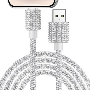 VOFUOE USB A to Phone Cable, [MFi Certified] Fast Charging Cable Bling Sparkl... - Picture 1 of 7