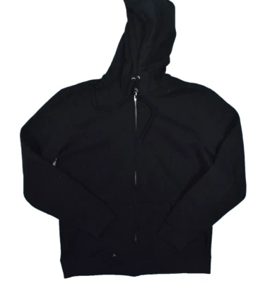 District V.I.T Blank Screen Print Full Zip Pullover Black Hoodie Mens Large - Image 1 of 4