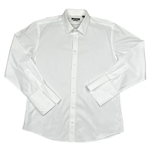 Camisa de vestir blanca texturizada con botones p talla 18.5 34.5 - 37 - Imagen 1 de 16
