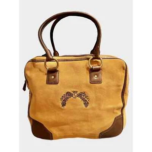 Antonio Melani Tan Suede and Leather Bag Satchel Purse Handbag Large - Picture 1 of 10