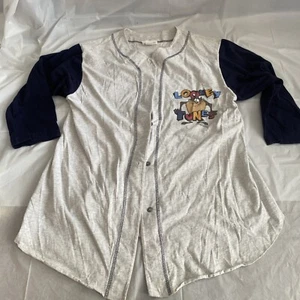 Vintage 1994 Taz, Tweety  Bugs & Sylvester  Looney Tunes Baseball Jersey Large M - Picture 1 of 12