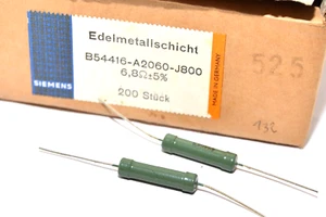 2 pcs of Precious Metal Layer Resistor Siemens series B54416, 6.8 Ω / 5 %, NOS - Picture 1 of 3