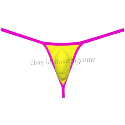 Men Matte Swimming Cloth G-string Underwear Male Bulge Pouch Tangas Bikini Thong - Image 1 of 4