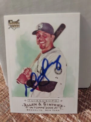 Matt Tuiasosopo Autographed 2009 Allen & Ginter Signed Baseball Card 74 Mariners - Image 1 of 2
