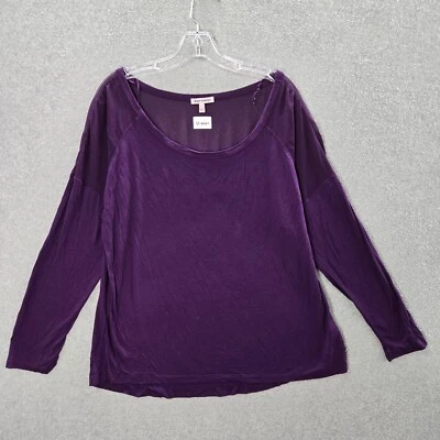 Juicy Couture Women Top XL Purple Blouse Sheer Long Sleeve Pullover - Image 1 of 4
