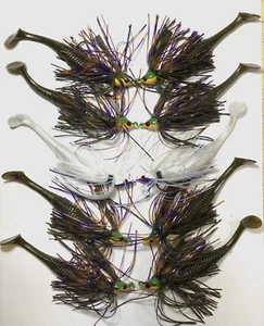 Bass Jigs Finesse 10 insgesamt: Bluegill Blue Glimmer 5 5/16 5 3/8 mit Anhänger - Bild 1 von 11