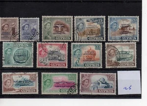 Cyprus (25) - 1960 - Definitive selection overprints - fine cancels SG Cat £17 - Picture 1 of 1
