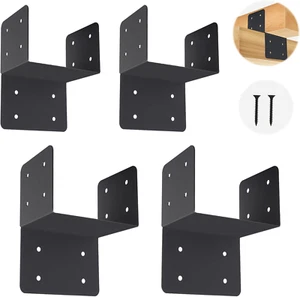 4 Stck. Balkenanker Verbinder passend für 6 Zoll x 6 Zoll Pfosten, Dachbinder Header Aufhänger Gelenkpfosten Ca - Bild 1 von 12