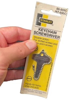 NOS Stanley Keychain Double Action Screwdriver 66-990C Vintage - Image 1 of 4