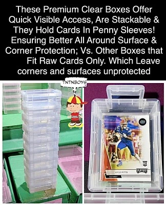 (10) Trading Card Storage Box Case Lot - For Penny Sleeved Baseball & TCG Cards - Image 1 of 4