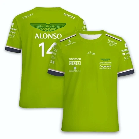 2023 Aston Martin F1 T-Shirt Fernando Alonso Formula 1 Team Cover