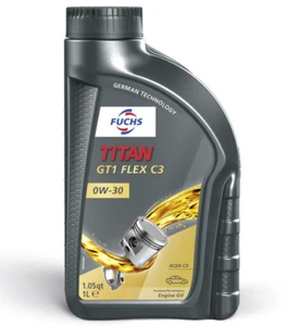 FUCHS TITAN GT1 FLEX C3 0W-30 Motoröl 1 Liter BMW Longlife 04 VW 50400 50700 MB - Bild 1 von 1