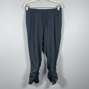 Athleta Prima Capri Slate Gray Jogger Ruched Ankle Crop Pants Women's 6 983351 - Picture 1 of 6