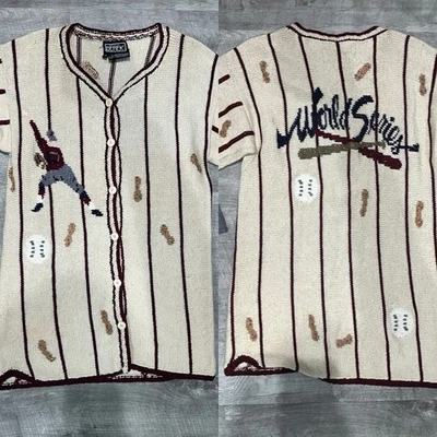 Cárdigan largo Berek Serie Mundial para mujer mediano tejido a mano novedad vintage raro Foto 1 de 4