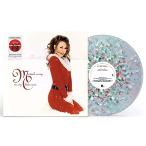 New: MARIAH CAREY - Merry Christmas Target exclusive (Green & Red Splatter Clear - Picture 1 of 3