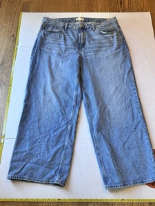 Madewell Damengröße 16 W superweites Bein hohe Taille Denim Jeans neu mit Etikett - Bild 1 von 9