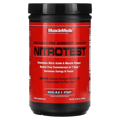 Nitrotest, amplificador androgénico preentrenamiento, Rocket Pop, 16,53 oz (468,6 g) Foto 1 de 2