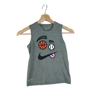 Nike Boys Muscle Tee size Small 5 Gray - Picture 1 of 6