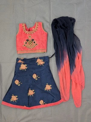 Toddler Girls Lehenga Choli Set - Image 1 of 3