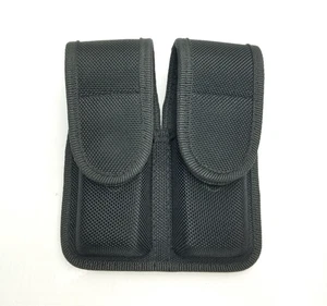 US Military Slide-On Black Double Pistol Mag Pouch w/ Hidden Snaps - USED - Bild 1 von 4