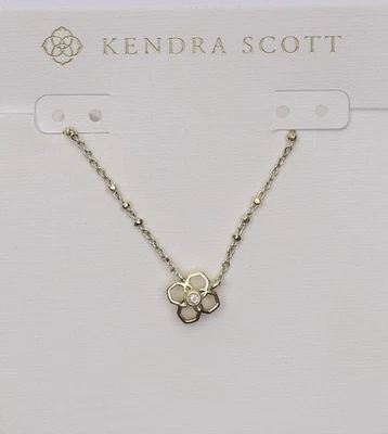 Collar Colgante Corto Kendra Scott W1202 Rue Pave Medallón en Oro Circonita Foto 1 de 3